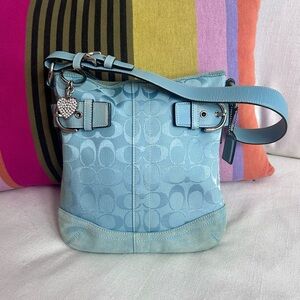 2005 COACH Tiffany Blue Messenger Bag